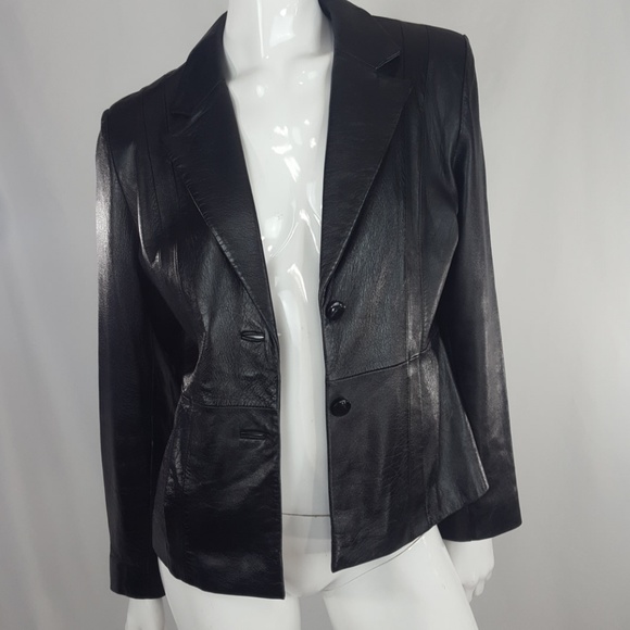 VENUS black leather jacket Small - Picture 8 of 8